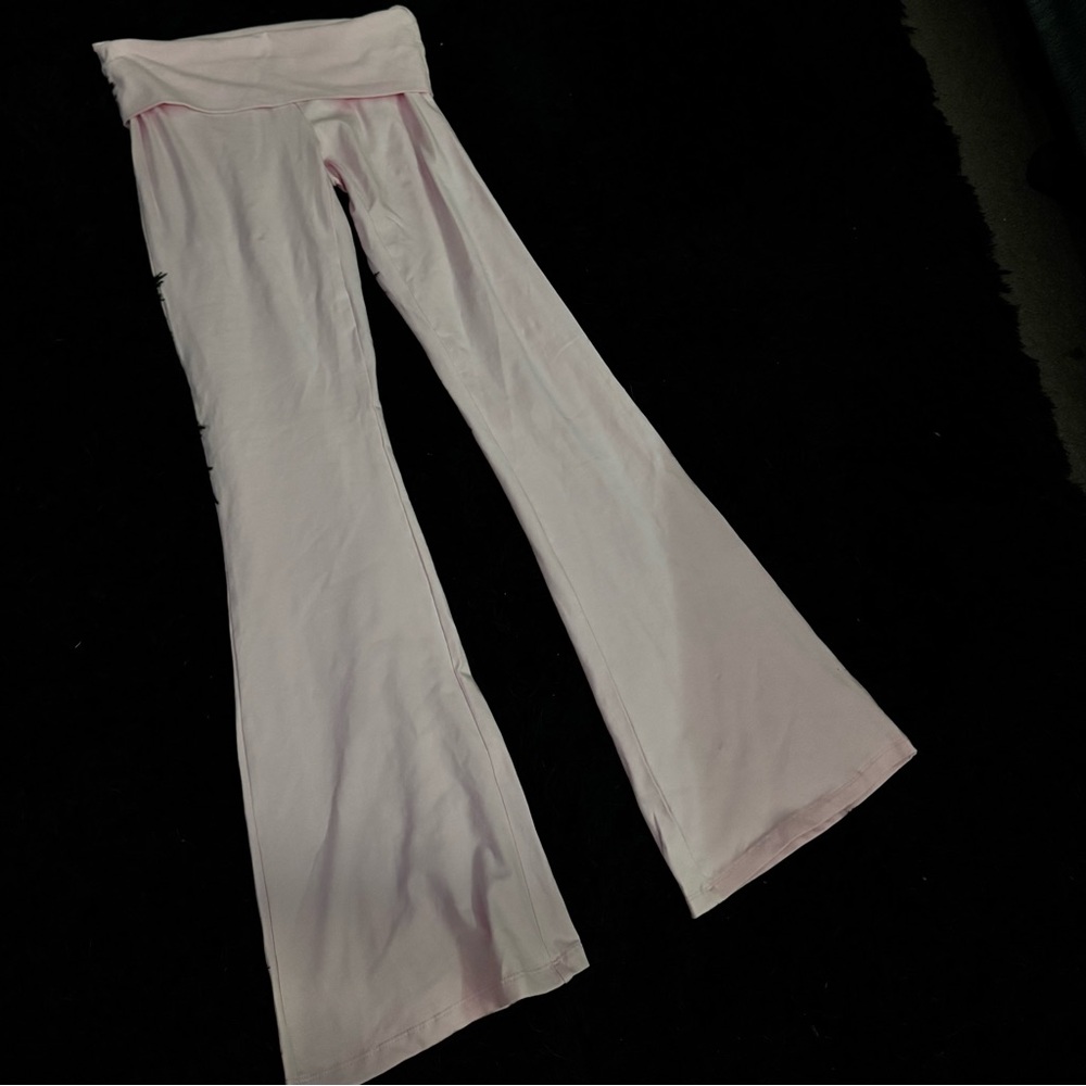 Pink Flared Yoga Pants